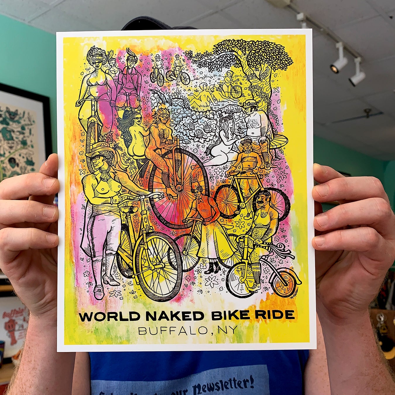 Print - World Naked Bike Ride Buffalo The Good Stuff